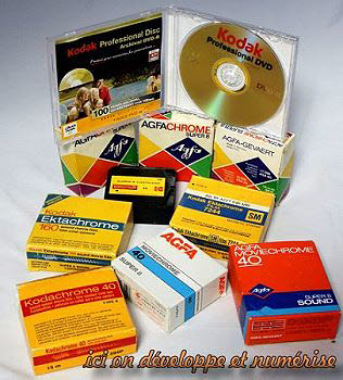 Super 8 Agfa Perutz Kodachrome 40 Ektachrome numérisation développement