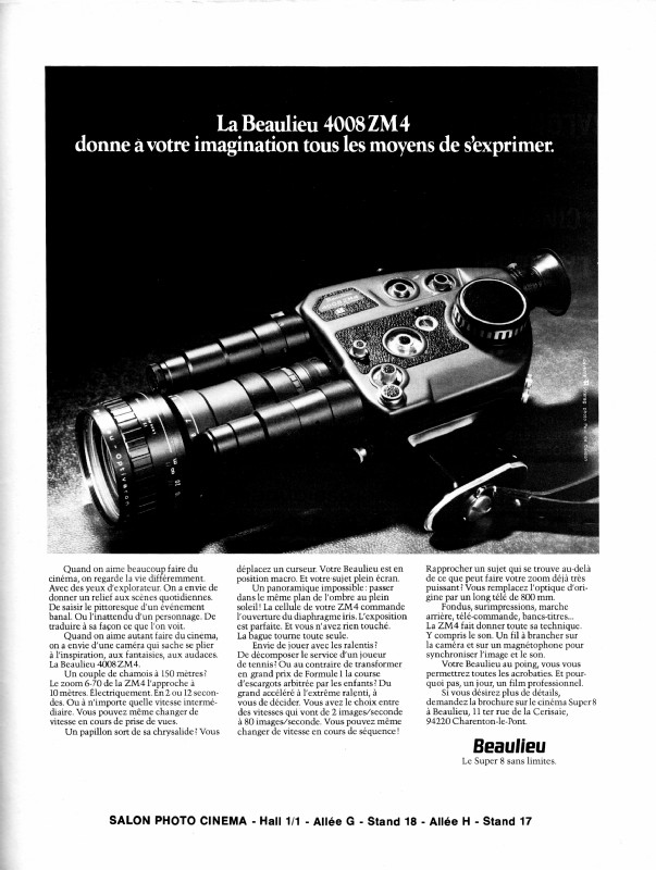 Caméras Beaulieu Super 8 - Le grand comparatif de tous les modèles