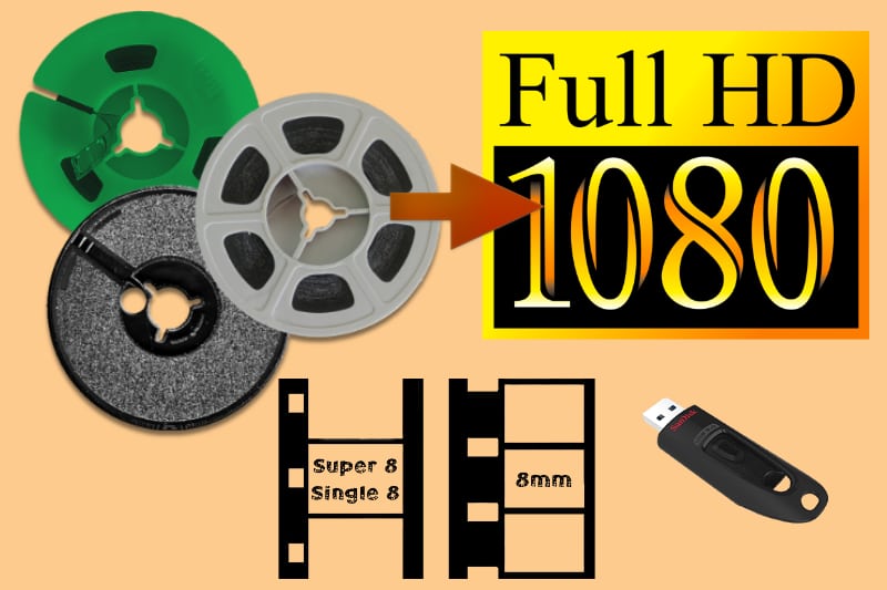 Numérisation de  film Super 8 et 8mm en Haute Définition sur clé usb