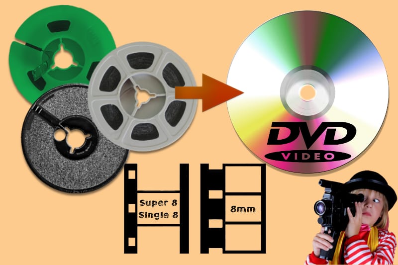 Numérisation de Films Super 8 et 8mm - Transfert sur DVD