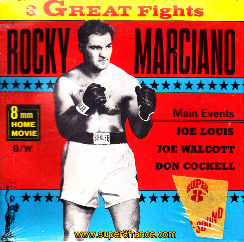 Film Super 8 sonore d'édition de boxe avec Rocky Marciano